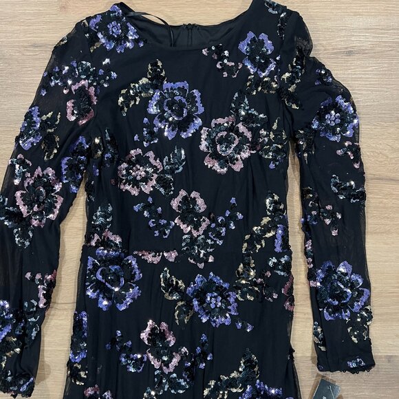 NWT Betsy Adam Sequins Cocktail Wedding Guest Formal Black Tie Mermaid Dress 6 - Picture 7 of 8